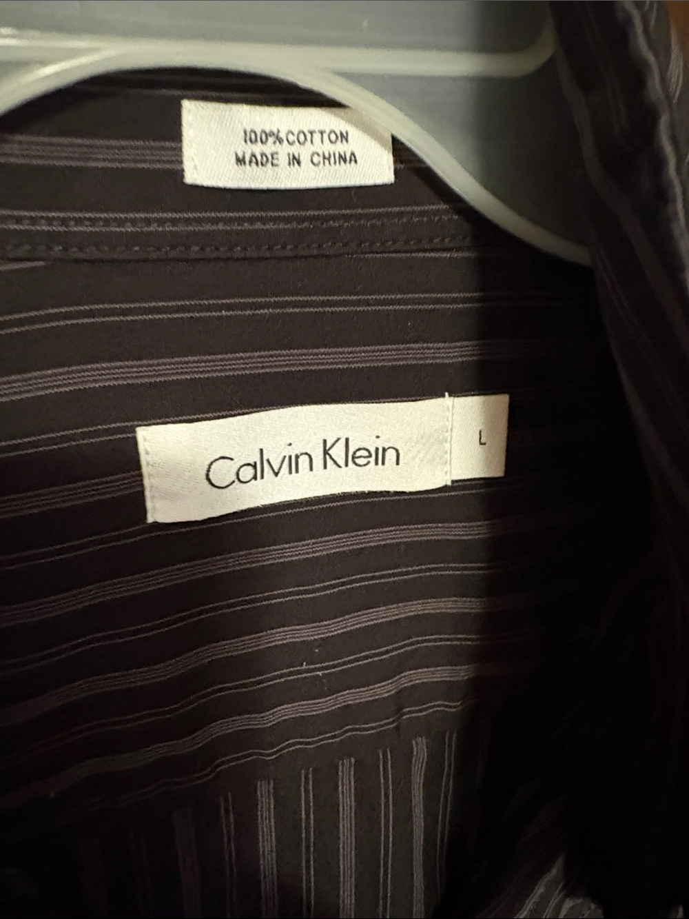 Calvin Klein Black Pinstripe Button-Up Shirt